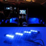 Auto foot lights, 4 modules with 3 leds / each, blue color